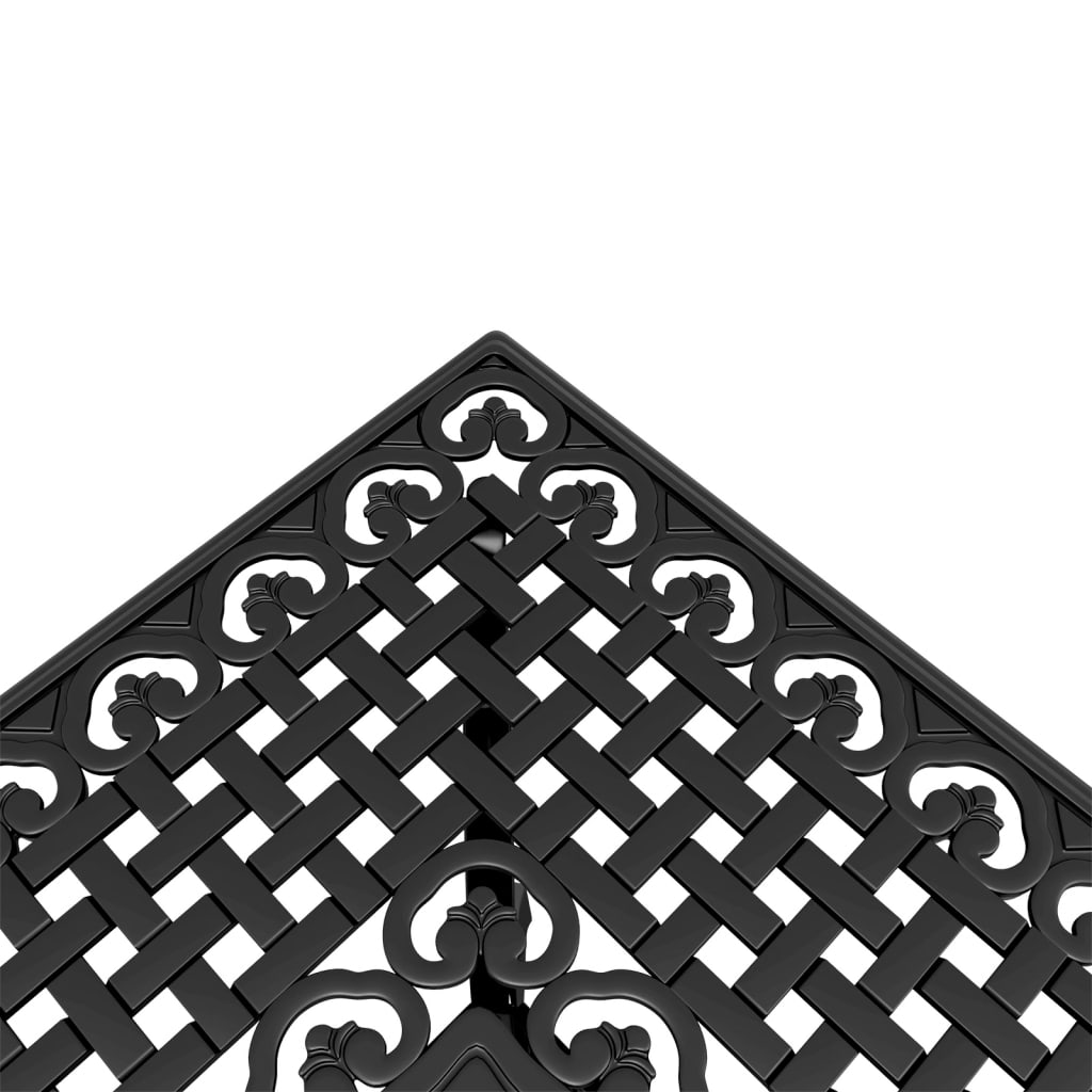 3-tlg. Bistro-Set Schwarz Aluminiumguss
