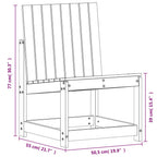 3-tlg. Garten-Lounge-Set Massivholz Douglasie