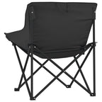 Campingstühle 2 Stk. mit Tasche Klappbar Schwarz