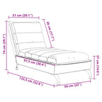 Chaiselongue mit Kissen Blau Stoff