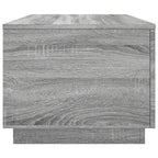 Couchtisch mit LED-Leuchten Grau Sonoma 90x50x40 cm