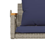 Hängesessel mit Kissen Grau 63x62x40 cm Poly Rattan