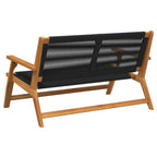 gartenmöbel Schwarz 122 x 78 x 73 cm Massivholz Akazie