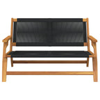 gartenmöbel Schwarz 122 x 78 x 73 cm Massivholz Akazie