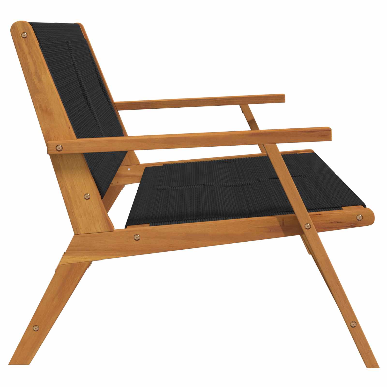 gartenmöbel Schwarz 122 x 78 x 73 cm Massivholz Akazie