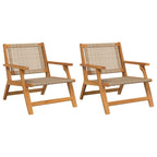 gartenmöbel 2 pcs Beige 67 x 78 x 73 cm Massivholz Akazie