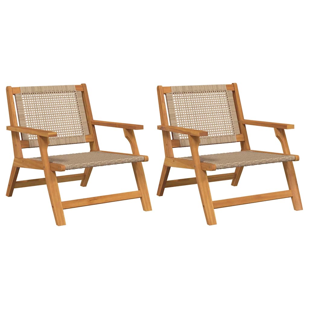 gartenmöbel 2 pcs Beige 67 x 78 x 73 cm Massivholz Akazie