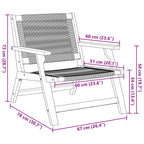 gartenmöbel 2 pcs Grau 67 x 78 x 73 cm Massivholz Akazie