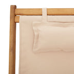 Strandstuhl Klappbar Massivholz Eukalyptus und Stoff