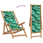Strandstuhl Klappbar Massivholz Eukalyptus und Stoff