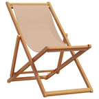 Strandstuhl Klappbar Massivholz Eukalyptus und Stoff