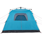 Campingzelt 4 Personen Blau Quick Release