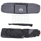 Campingzelt 4 Personen Grau und Orange Quick Release