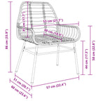 Gartenstühle 2 Stk. Braun Poly Rattan