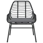 Gartenstühle 2 Stk. mit Kissen Schwarz Poly Rattan