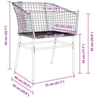 Gartenstühle 2 Stk. Schwarz Poly Rattan