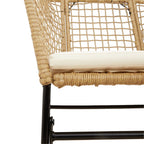 Gartenstühle 2 Stk. mit Kissen Braun Poly Rattan