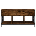 Couchtisch Räuchereiche 100x55x50 cm Holzwerkstoff und Metall