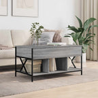 Couchtisch Grau Sonoma 100x55x50 cm Holzwerkstoff und Metall