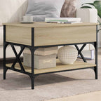 Couchtisch Sonoma-Eiche 70x50x50 cm Holzwerkstoff und Metall