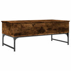 Couchtisch Räuchereiche 100x50x40 cm Holzwerkstoff und Metall