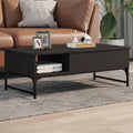 Couchtisch Schwarz 100x50x35 cm Holzwerkstoff und Metall