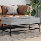 Couchtisch Grau Sonoma 100x50x45 cm Holzwerkstoff und Metall
