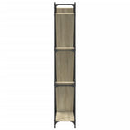 Bücherregal Sonoma-Eiche 79x30x180 cm Holzwerkstoff und Metall