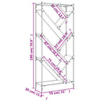 Bücherregal Sonoma-Eiche 79x30x180 cm Holzwerkstoff und Metall