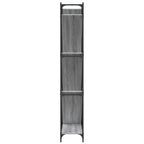 Bücherregal Grau Sonoma 79x30x180 cm Holzwerkstoff und Metall