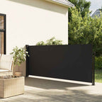Seitenmarkise Ausziehbar Schwarz 100x300 cm