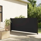 Seitenmarkise Ausziehbar Schwarz 117x300 cm