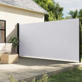 Seitenmarkise Ausziehbar Weiß 220x300 cm