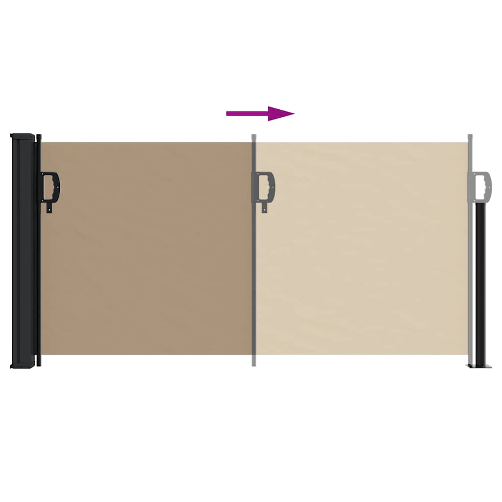 Seitenmarkise Ausziehbar Taupe 100x500 cm