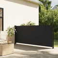 Seitenmarkise Ausziehbar Schwarz 120x500 cm