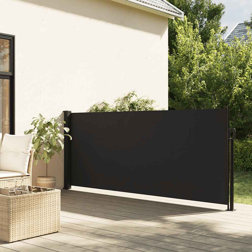 Seitenmarkise Ausziehbar Schwarz 120x500 cm