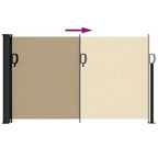 Seitenmarkise Ausziehbar Beige 120x500 cm