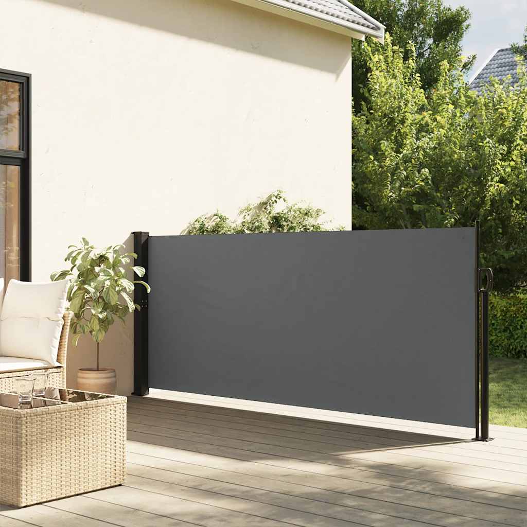 Ausziehbare Seitenmarkise Anthrazit 140x600 cm