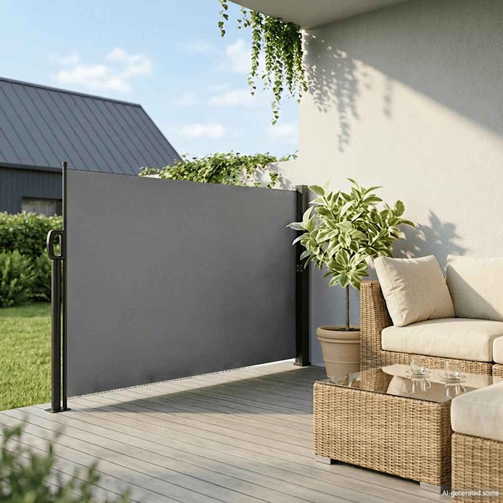 Seitenmarkise Ausziehbar Anthrazit 180x600 cm