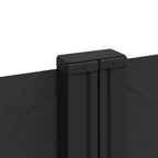 Seitenmarkise Ausziehbar Schwarz 100x1000 cm