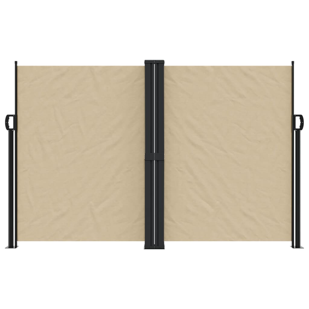 Seitenmarkise Ausziehbar Beige 160x1200 cm
