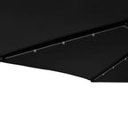 Sonnenschirm mit LED und Stahlmast Schwarz 225x225x212 cm