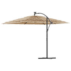 Sonnenschirm mit LED und Stahlmast Braun 290x290x238 cm
