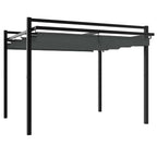 Gartenpavillon mit Ausziehbarem Dach Anthrazit 3x3 m Aluminium