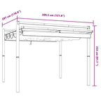 Gartenpavillon mit Ausziehbarem Dach Anthrazit 3x3 m Aluminium