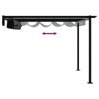 Pavillon 300 x 300 x 200 cm Anthrazit Polyester