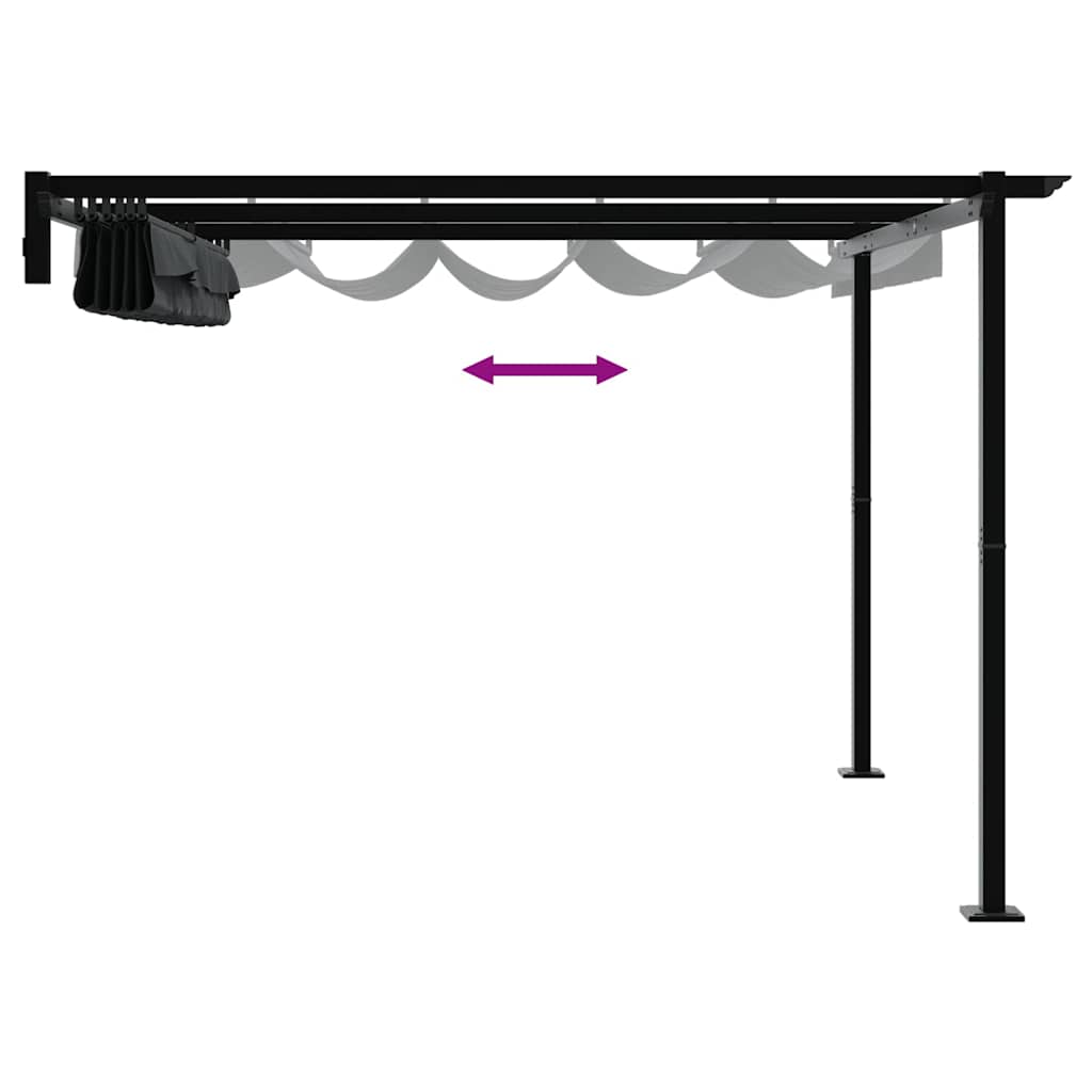 Pavillon 300 x 300 x 200 cm Anthrazit Polyester