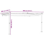Pavillon 400 x 300 x 200 cm Creme Polyester