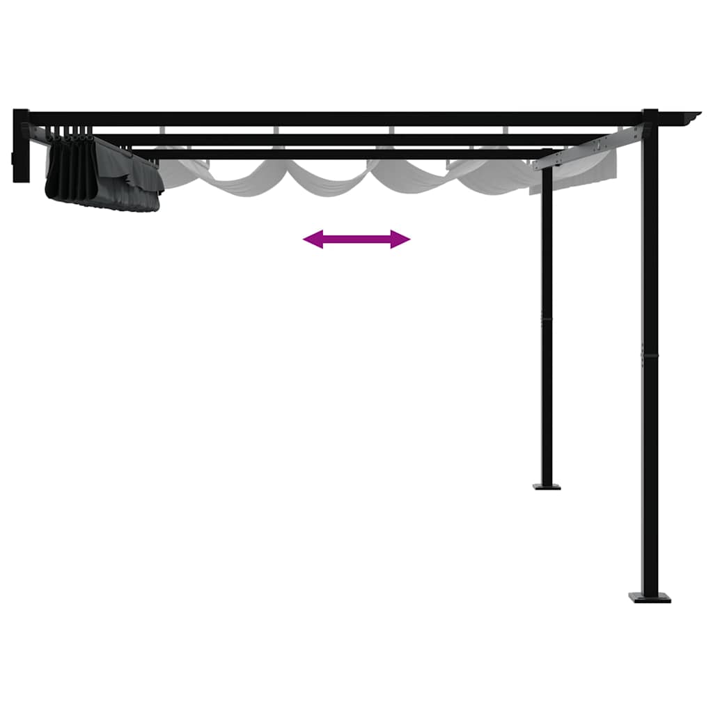 Pavillon 400 x 300 x 200 cm Anthrazit Polyester