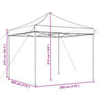 Partyzelt Faltbar Pop-Up Beige 292x292x315 cm